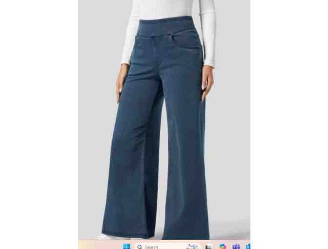 Halara Flex High Waisted Wide Leg Loose Stretchy Knit Work Jeans M(8/10) - Photo 1