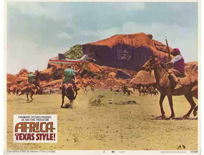 AFRICA - TEXAS STYLE, 1967, lobby card set, Hugh O'Brian, John Mills