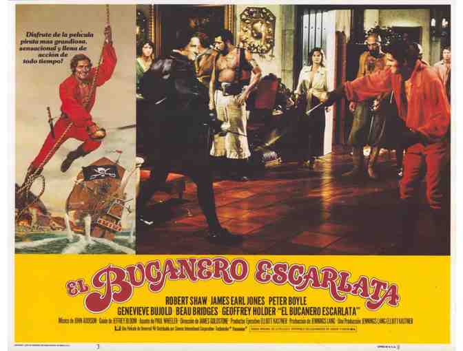 SWASHBUCKLER, 1976, lobby card set, Robert Shaw, James Earl Jones