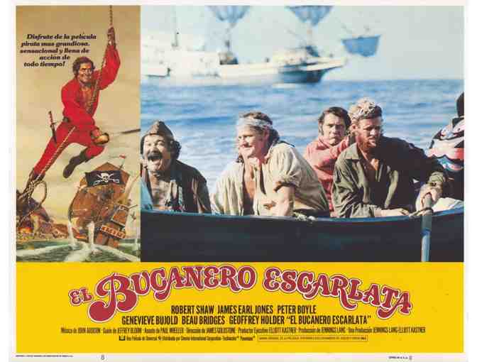 SWASHBUCKLER, 1976, lobby card set, Robert Shaw, James Earl Jones