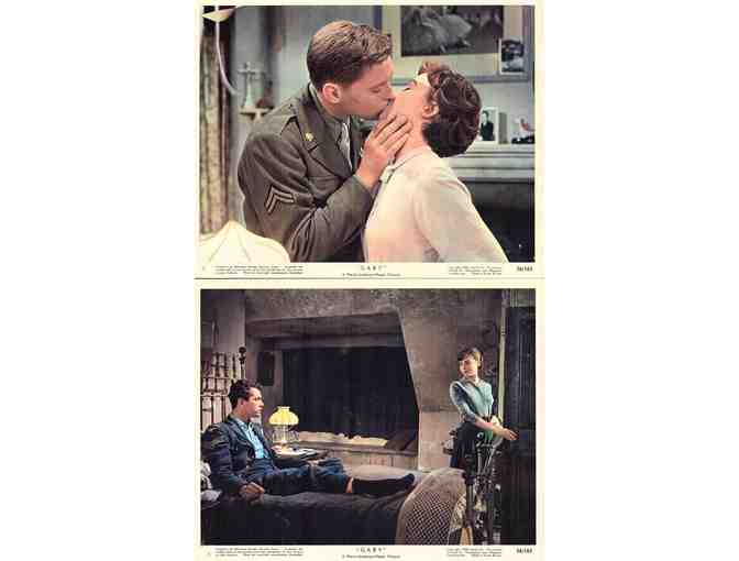 GABY, 1956, mini lobby cards, Leslie Caron, John Kerr, Cedric Hardwicke