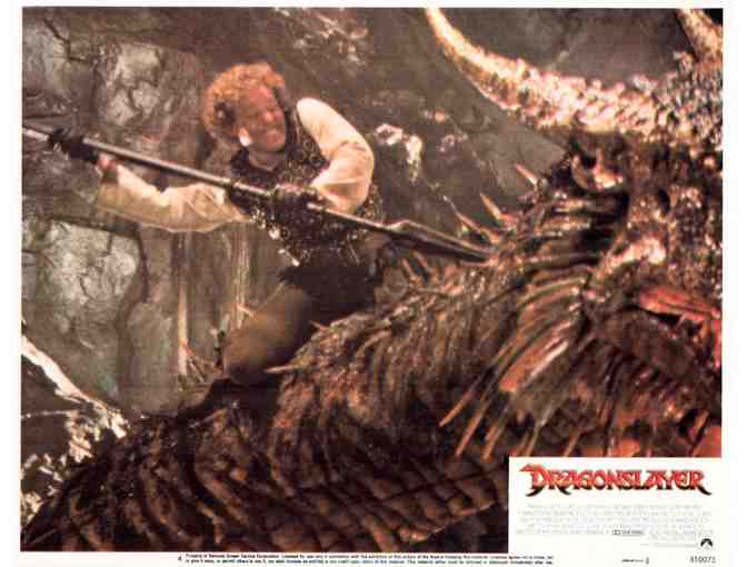 DRAGONSLAYER, 1981, lobby cards, Peter MacNicol, Caitlin Clarke