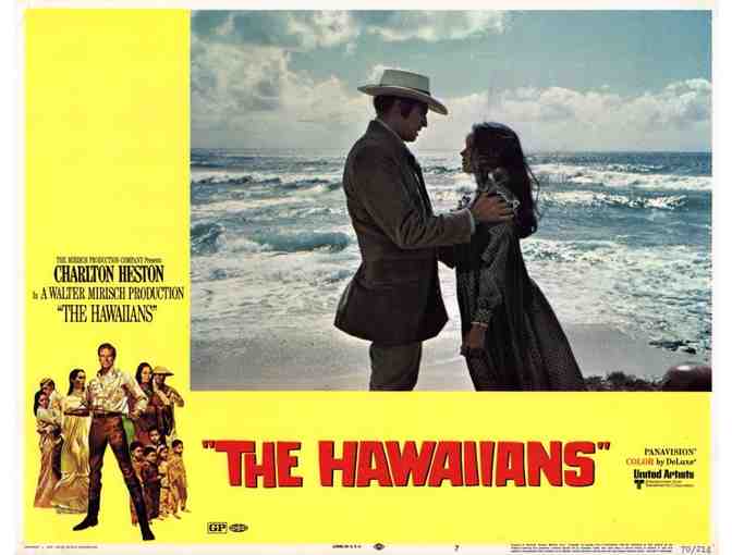 HAWAIIANS, 1970, lobby cards, Charlton Heston, Geraldine Chaplin