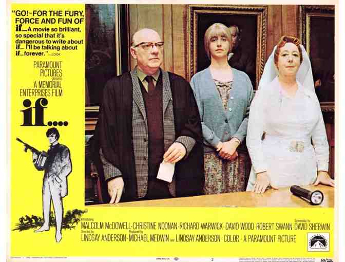 IF , 1969, lobby cards, Malcolm McDowell, Christine Noonan