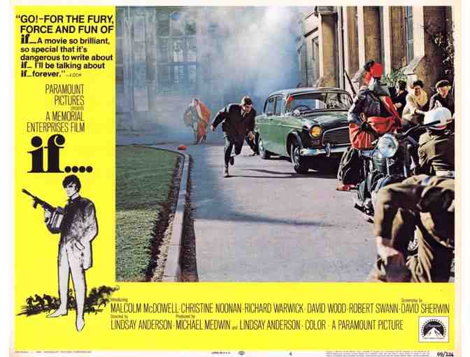 IF , 1969, lobby cards, Malcolm McDowell, Christine Noonan