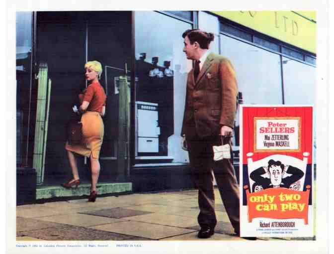 ONLY TWO CAN PLAY, 1962, lobby cards, Peter Sellers, Mai Zetterling