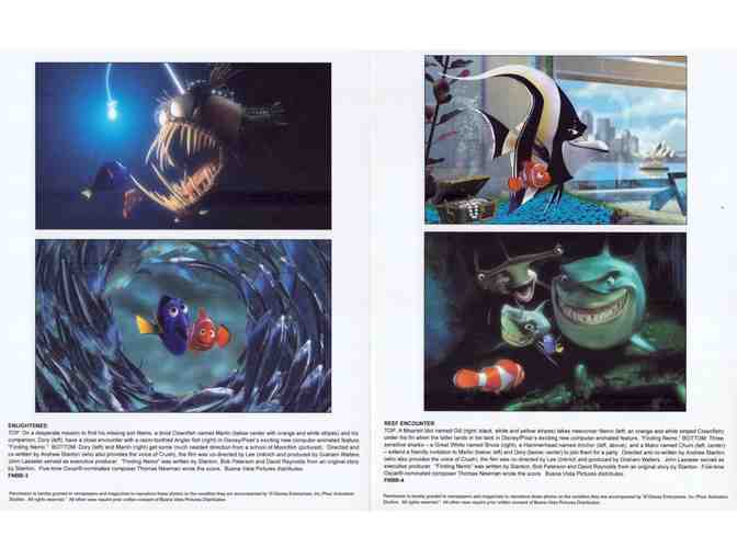 FINDING NEMO, 2003, presskit, Walt Disney and Pixar animation