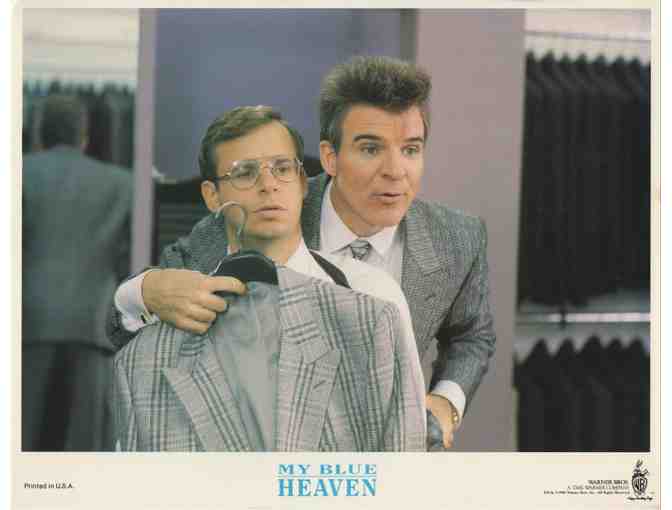 MY BLUE HEAVEN, 1990, lobby card set, Steve Martin, Rick Moranis, Joan Cusack, Bill Irwin.
