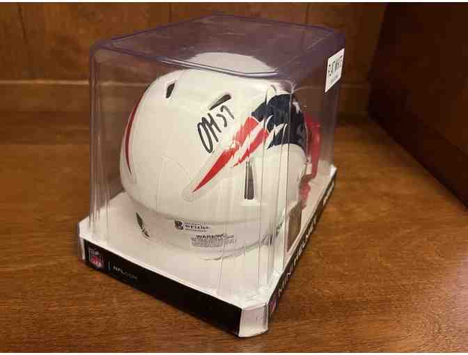 Damien Harris White Mini Helmet