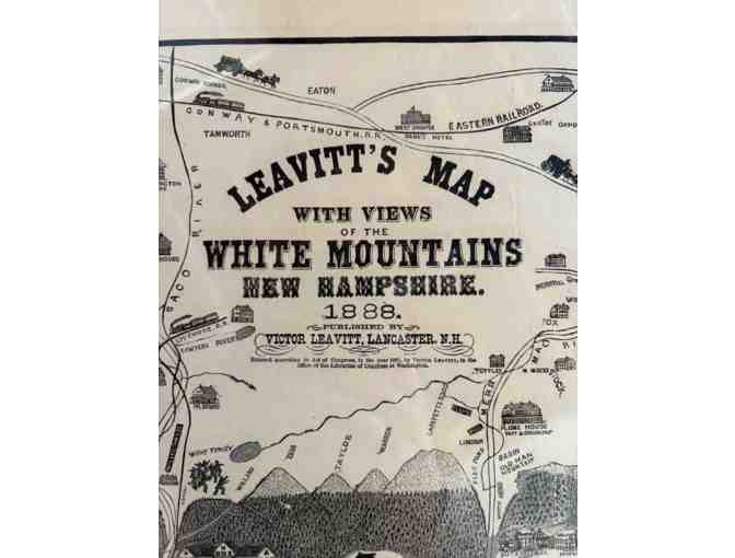 Artwork: Leavitt's Map with Views of the White Mountains, 1888