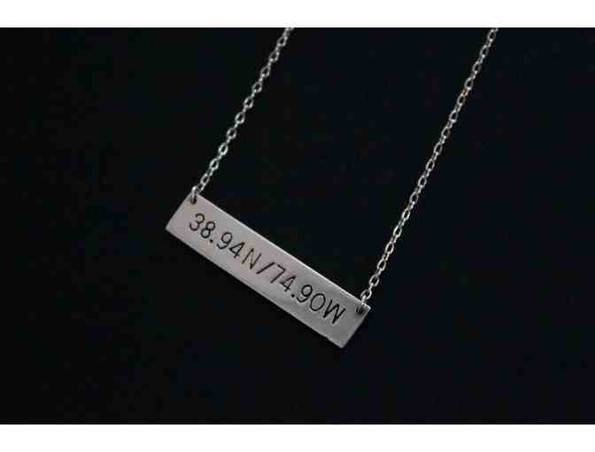 Cape May Longitude and Latitude Necklace