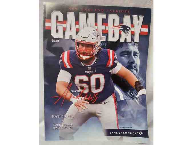 PATRIOTS DAVID ANDREWS AUTOGRAPHED PHOTO