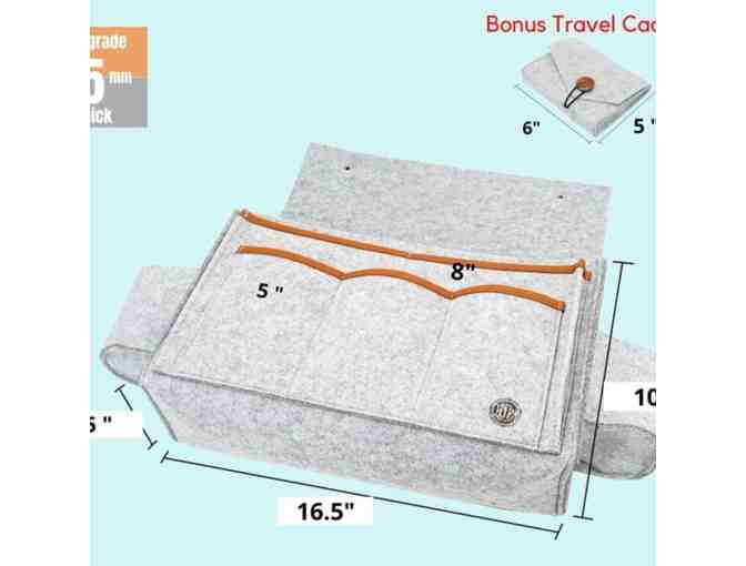 Extra Large Bedside Organizer/Couch Caddy + Bonus Travel Caddy