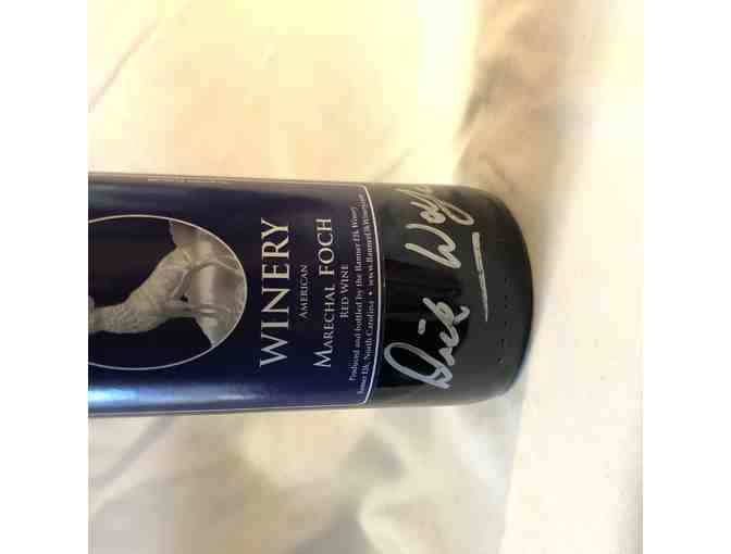 Collectors bottle of Marechal foch Red Wine from Banner Elk Winery signed by the owner