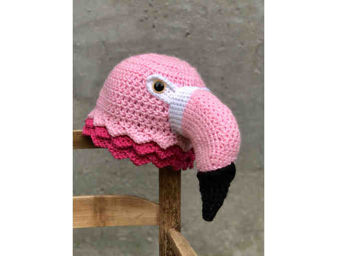 Hand Crafted Crochet Flamingo Beanie