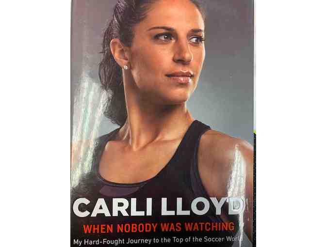 Autographed Carli Lloyd Soccer Ball, Team USA Jersey and When Nobody Was Watching Book