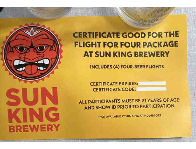 Sun King Brewery Four Package Flight