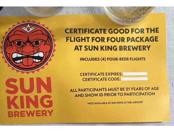 Sun King Brewery Four Package Flight