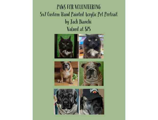 5x7 Custom Hand Painted Acrylic Pet Portrait - Photo 1