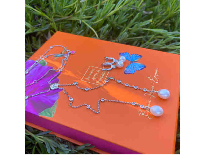 Classy Pearls - Lariat & Earrings Set