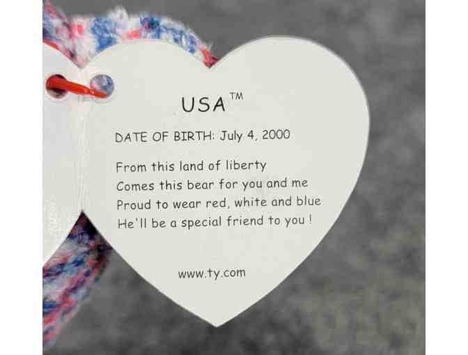 #0 Ty Beanie Buddy & Baby Set USA Patriotic Bears