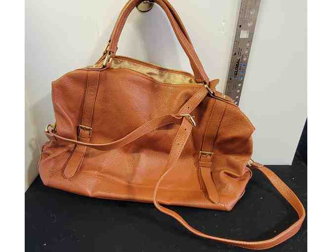 #4 Ora Delphine Brown Leather Top-Handle Handbag - 15'X8'X5' Gently Used