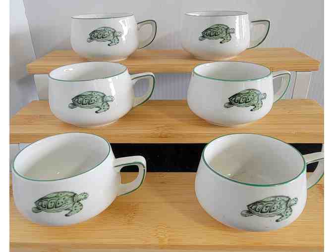 Vintage Thomas R. Germany Rosenthal Lacroix Cups Set of Six Turtle Design