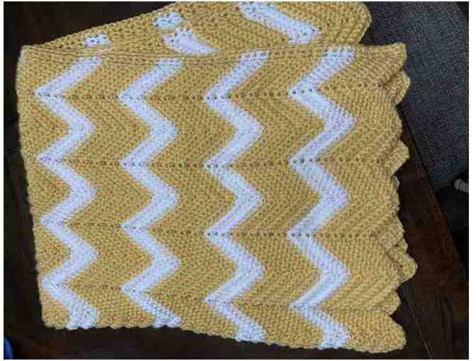 Beautiful Handcrafted Yellow Crocheted Afghan - Photo 1