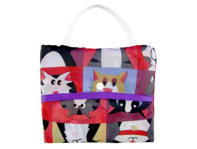 Pet Portrait Compact Shopping Bag - Cats