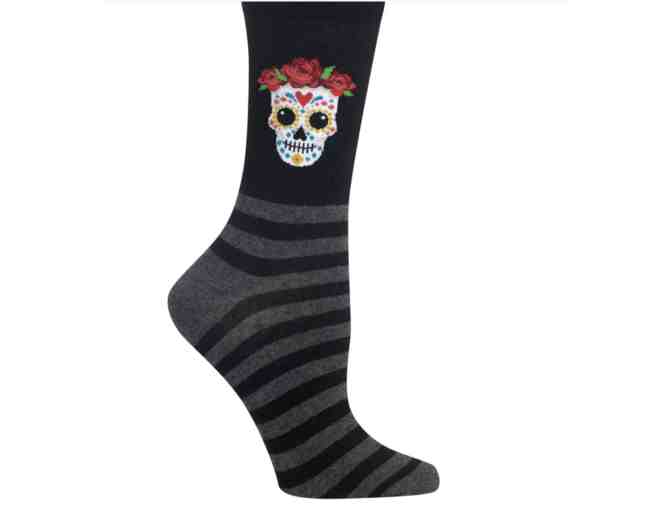 HOTSOX WOMENS SKULL AND ROSES SOCKS - Photo 1