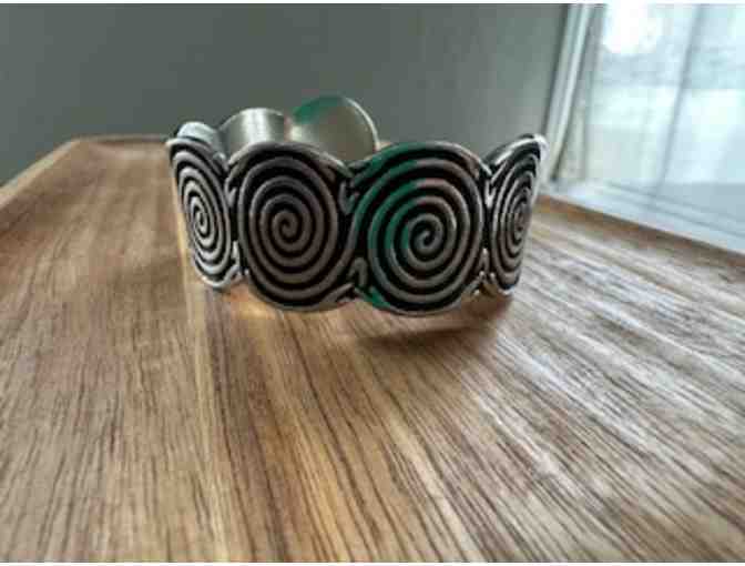 Pewter Cuff Bracelet | Celtic Spirals