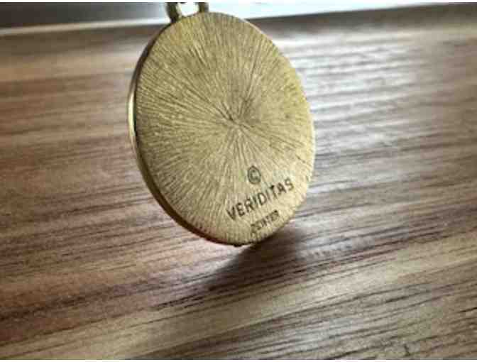 Veriditas Labyrinth Necklace | Gold Plated Pewter