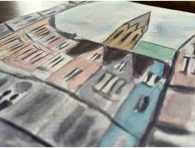 Original Watercolor | On the Way to the Cathedral