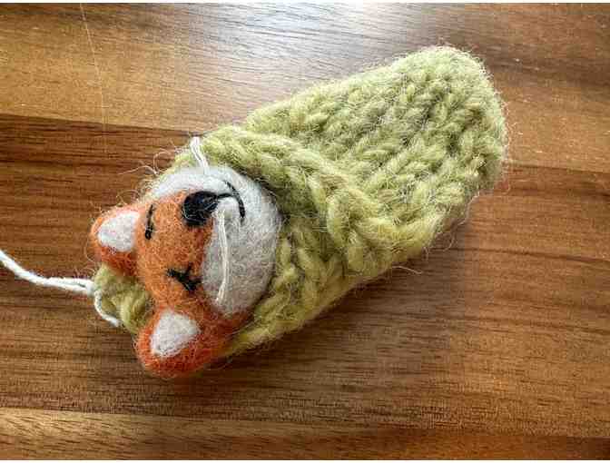 Felted Fox Ornament