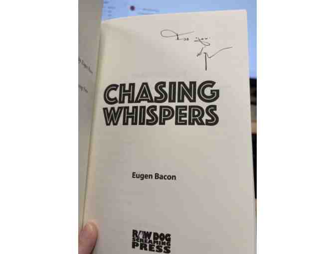 Eugen Bacon's Chasing Whispers - signed, paperback, first edition