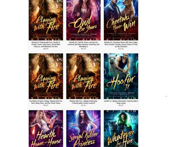 Signed Collection of RJ Blain Books