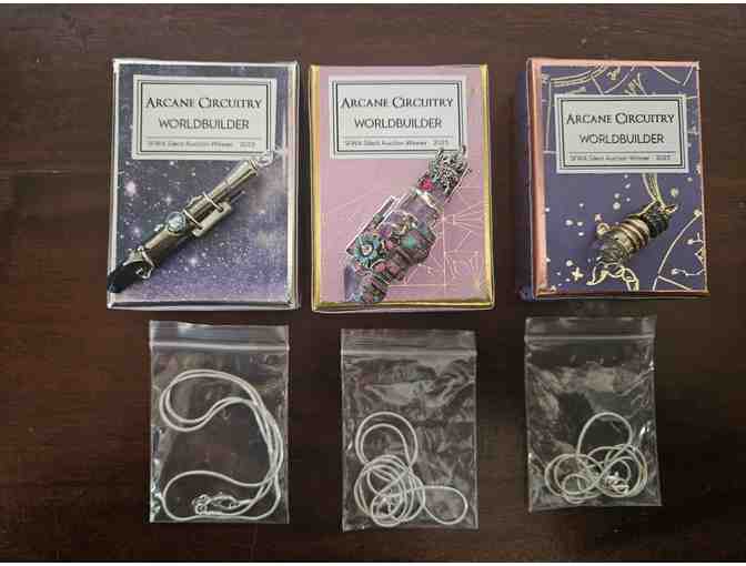 Arcane Circuitry Pendant - 'Silver Blade'