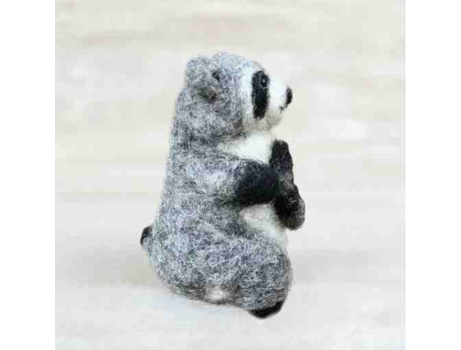 Handcrafted Raccoon Felt Ornament