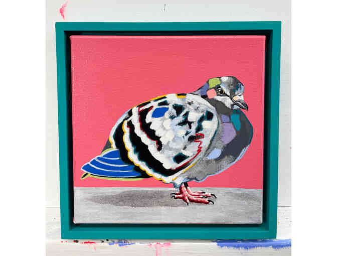 Oil painting of 'Broome' the pigeon by Mckenna Van Koppen - Photo 1