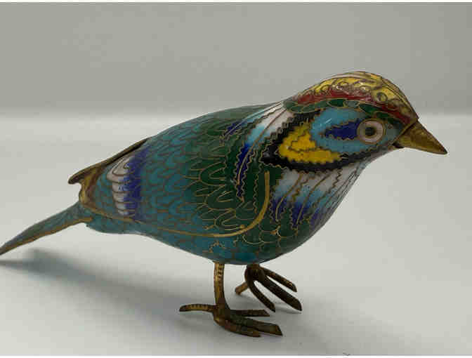 Two cloisonne birds - friends of a feather - Photo 1