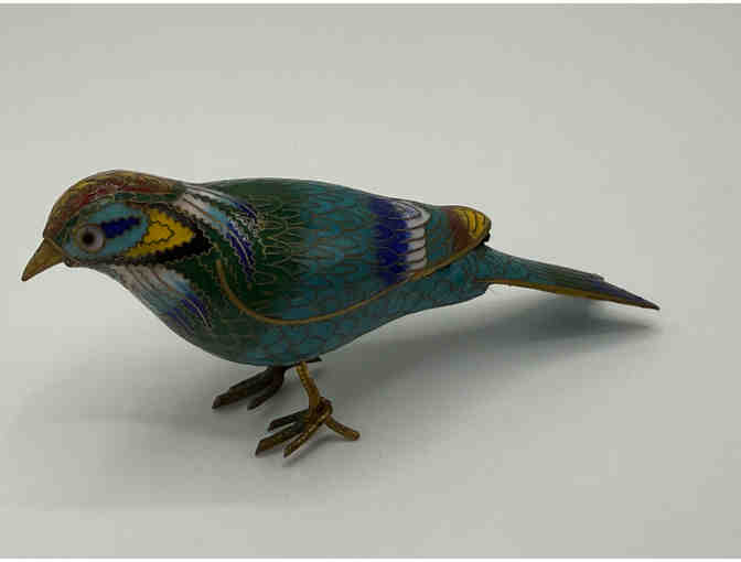 Two cloisonne birds - friends of a feather - Photo 3