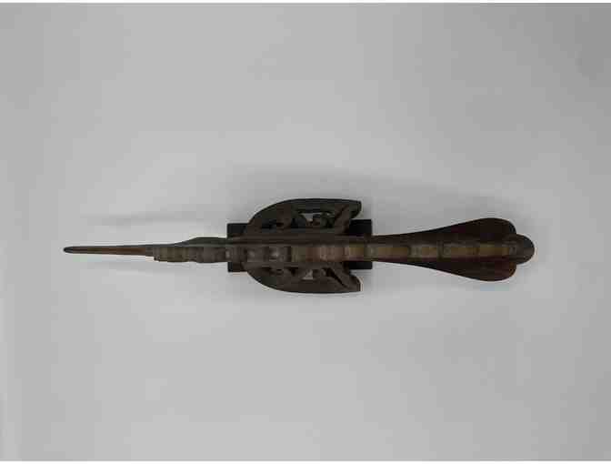 Traditional hornbill wood spirit carving from Indonesia