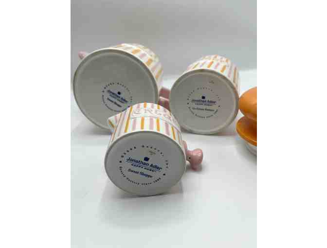 Tea Set with teapot, cream pitcher and candy cannister by Jonathan Adler