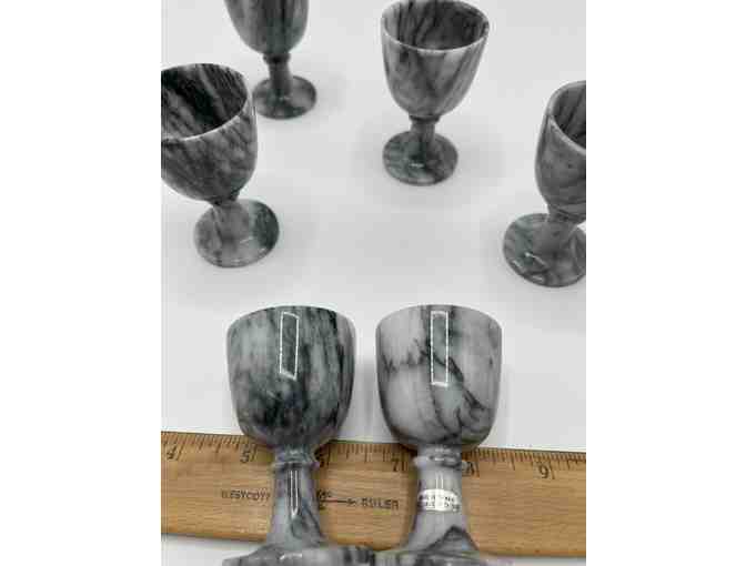 Marble Liqueur Glasses - set of 6