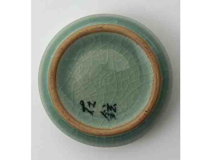Traditional Korean Green Celadon Small Pottery Box