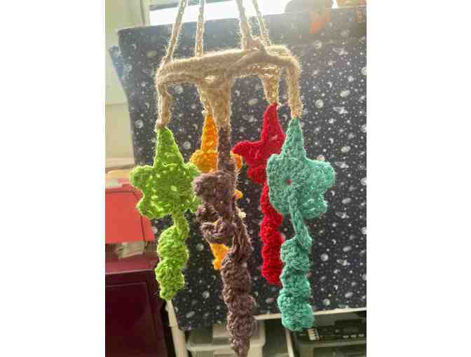 Crochet/3-D Printed Combo Mobile made by Miss Doyle!